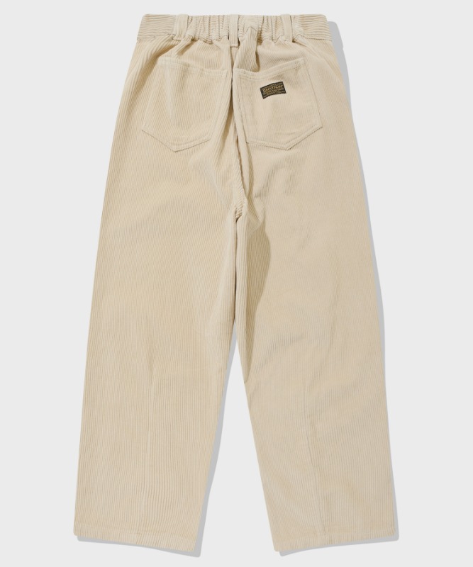 SP TWO TUCK WIDE CORDUROY PANTS-IVORY