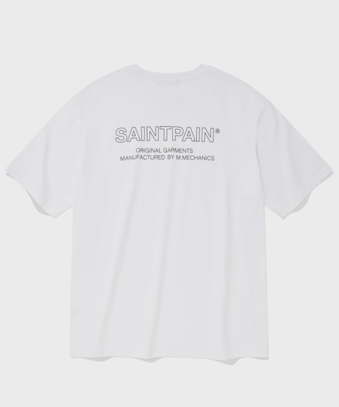 SP OUT LINE LOGO T-WHITE