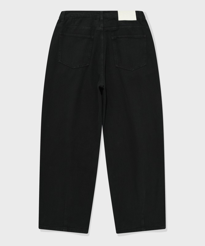 SP WIDE ONE TUCK BALLOON PANTS-BLACK