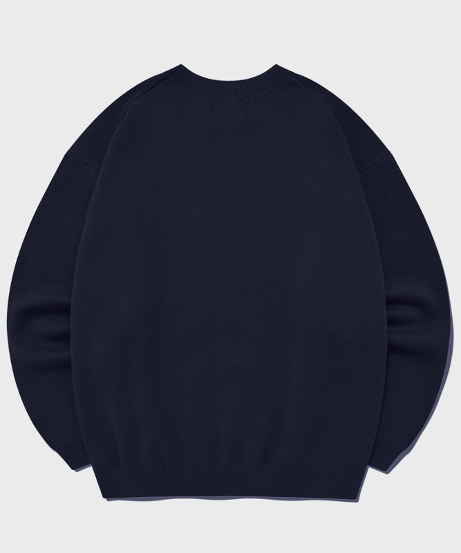 SP JAQUARD AMERICAN KNIT SWEATER-NAVY