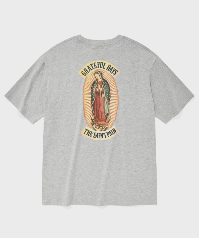 SP OUR LADY OF GUADALUPE T- MELANGE GRAY
