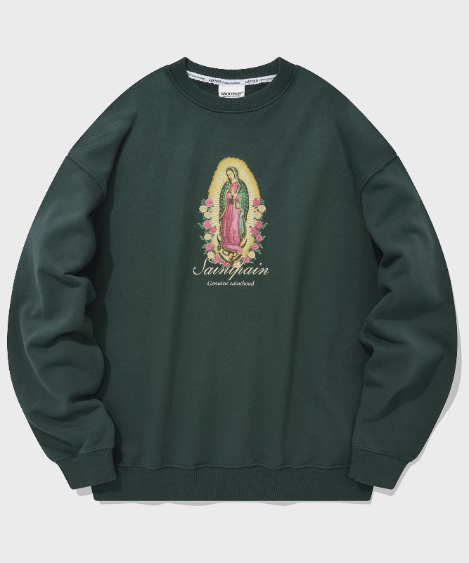 SP MARY CREW NECK-FOREST GREEN