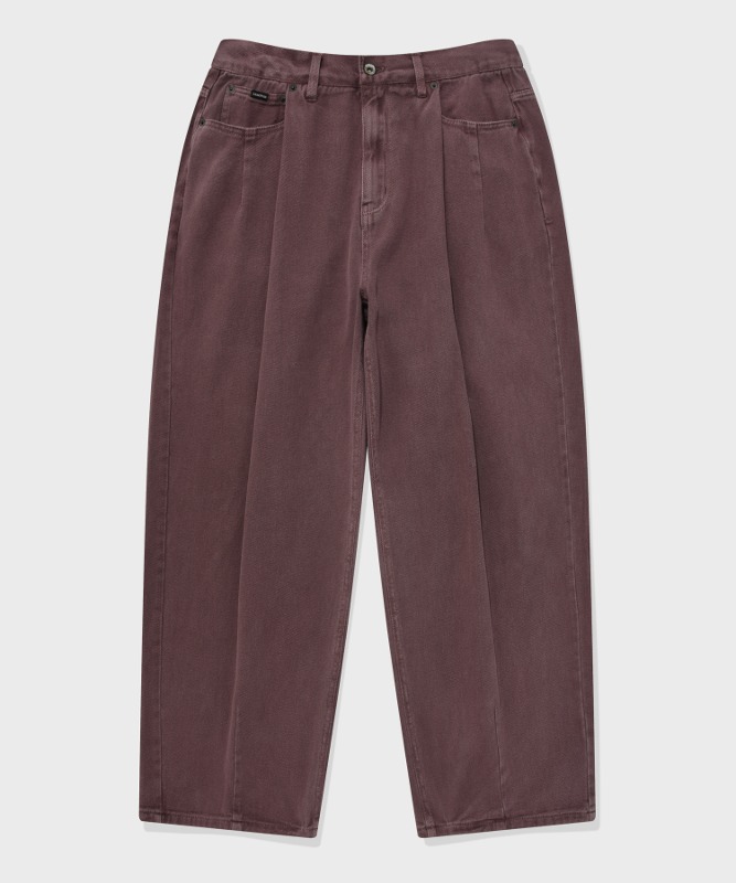 SP WIDE ONE TUCK BALLOON PANTS-DUSTY PINK